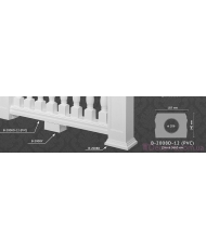 Балюстрады и балясины Classic home B-2008D-12 (PVC)