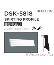 Напольный плинтус гладкий Decolux DSK5818