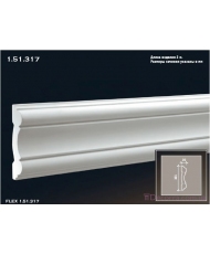 Молдинг для стен гибкий Европласт М-317 (FLEX 1.51.317)