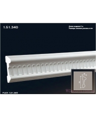 Молдинг для стен гибкий Европласт М-340 (FLEX 1.51.340)