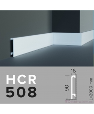 Напольный плинтус гибкий HCR 508 (2,00м) Flex