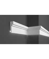Карниз для фасада LED скрытого освещения Prestige decor KC 303LED (2.00м)