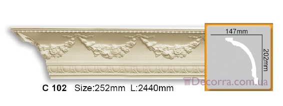 Купить Карниз с орнаментом Gaudi decor C 102 (2,00м).