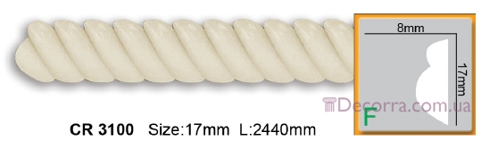 Купить Молдинг для стен с орнаментом Gaudi decor CR 3100 (2,00м).