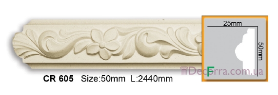 Купить Молдинг для стен с орнаментом Gaudi decor CR 605.