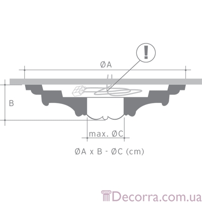 Купить Розетка Orac decor Luxxus R14.