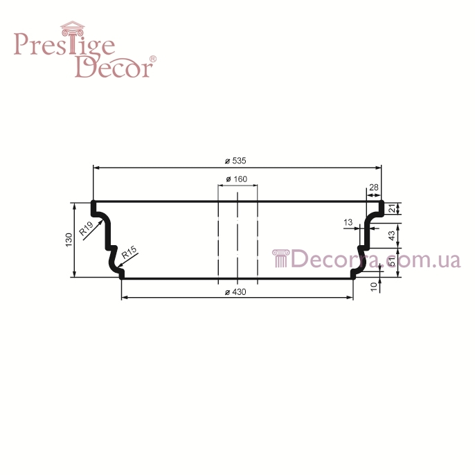 Купить Колонна для фасада Prestige decor LC 103-1 капитель без покрытия.