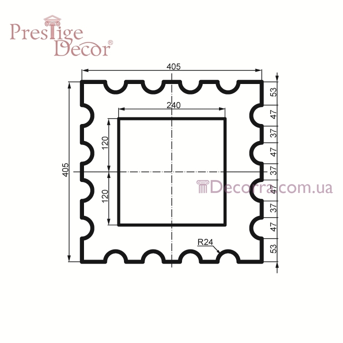 Купить Колонна для фасада Prestige decor LC 109-21 тело с каннелюрами Full (2,00м).
