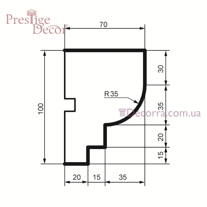 Купить Молдинг для фасада Prestige decor MC 152 (2,00м).
