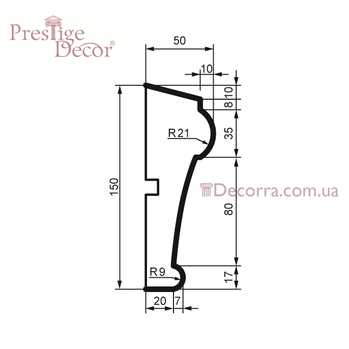 Купить Молдинг для фасада Prestige decor MC 164 (2,00м).