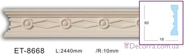 Купить Молдинг для стен с орнаментом Classic home (Вип-декор) ET8668.